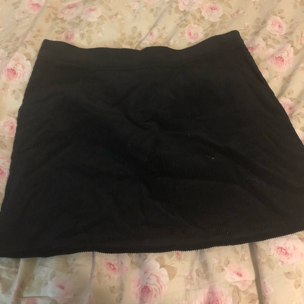 Cute velvet mini skirt